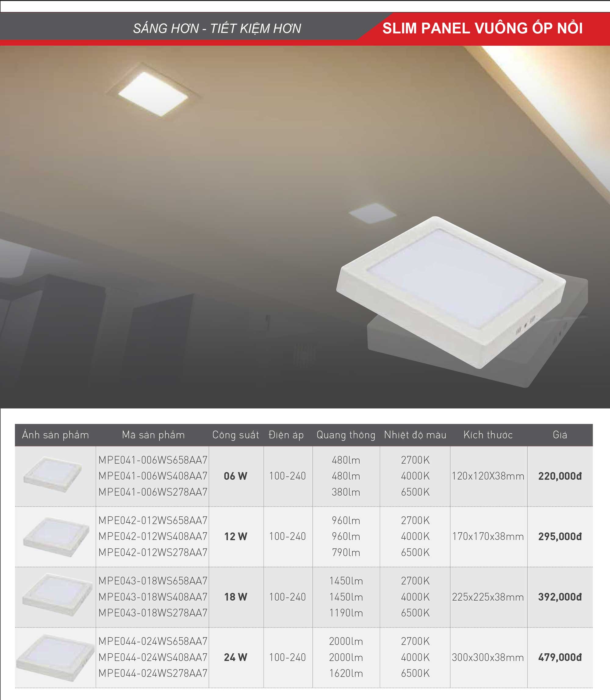 Price of cheap square LED panel light MES